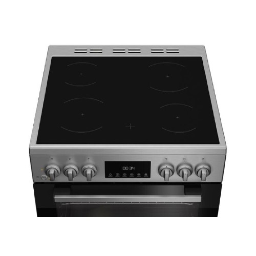 ΚΟΥΖΙΝΑ ΗΛΕΚΤΡΙΚΗ ΕΛΕΥΘΕΡΗ INDESIT I6V8LMX (ΚΕΡΑΜΙΚΗ / 66LT / A / INOX / ΟΘΟΝΗ / 4 ΕΣΤΙΕΣ / ΥΔΡΟΛΥΣΗ)